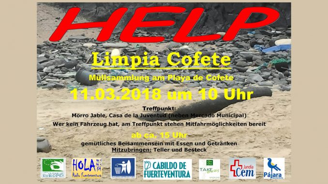 Strandreinigungsaktion Limpia Cofete 2018