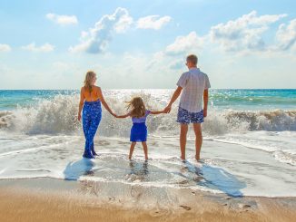 Familie am Strand
