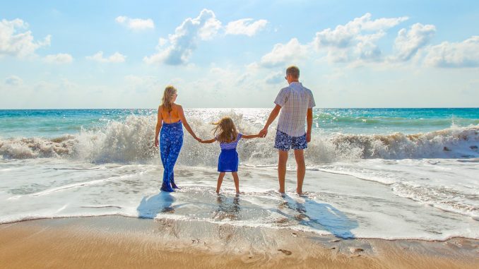 Familie am Strand
