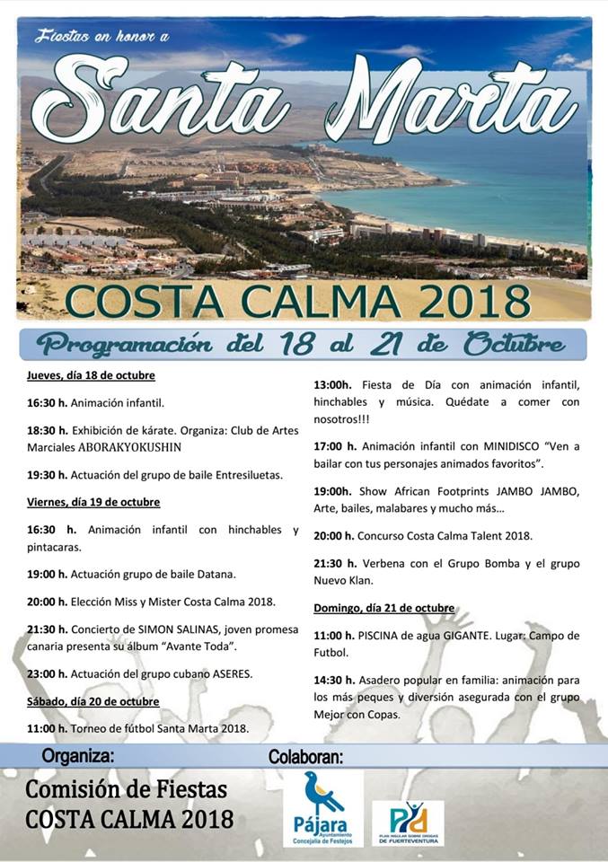 Programa fiestas santa Marta