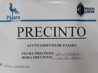 Pájara schließt Restaurant der Pérez-Familie in Costa Calma 1 precinto Avenida