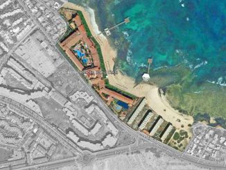 Corralejo / Fuerteventura. Das Atlantis Bahia Real liegt direkt neben der Ruine des Las Agujas