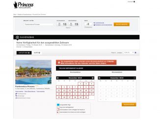 Fuerteventura Princess ab 01.11.2019 nicht mehr buchbar 1 Webseite Fuerteventura Princess
