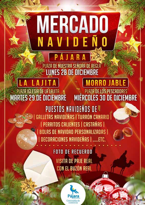 Cartel Mercado Navideno Pajara hoch web
