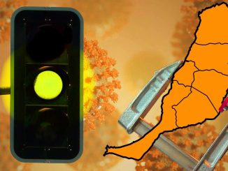 Coronaampel Fuerteventura gelb Schraubzwinge 1