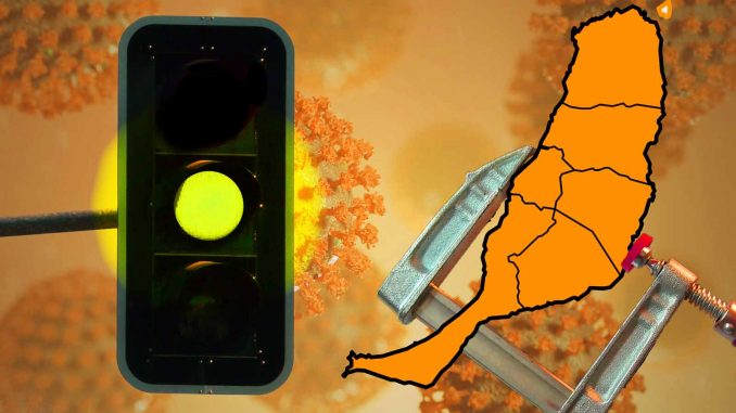 Coronaampel-Fuerteventura-gelb-Schraubzwinge