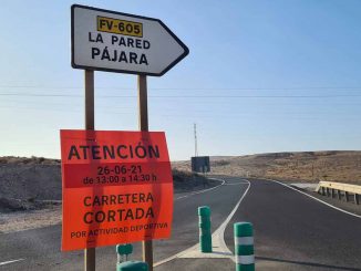 Strassensperrung Fuerteventura Radrennen