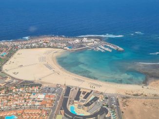 Caleta de Fuste Strand Luftaufnahme