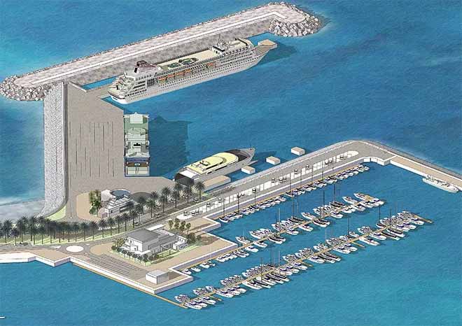 Hafen-Erweiterung von Corralejo im Norden von Fuerteventura im kanarischen Haushalt eingeplant 1 Hafenerweiterung Corralejo 3D