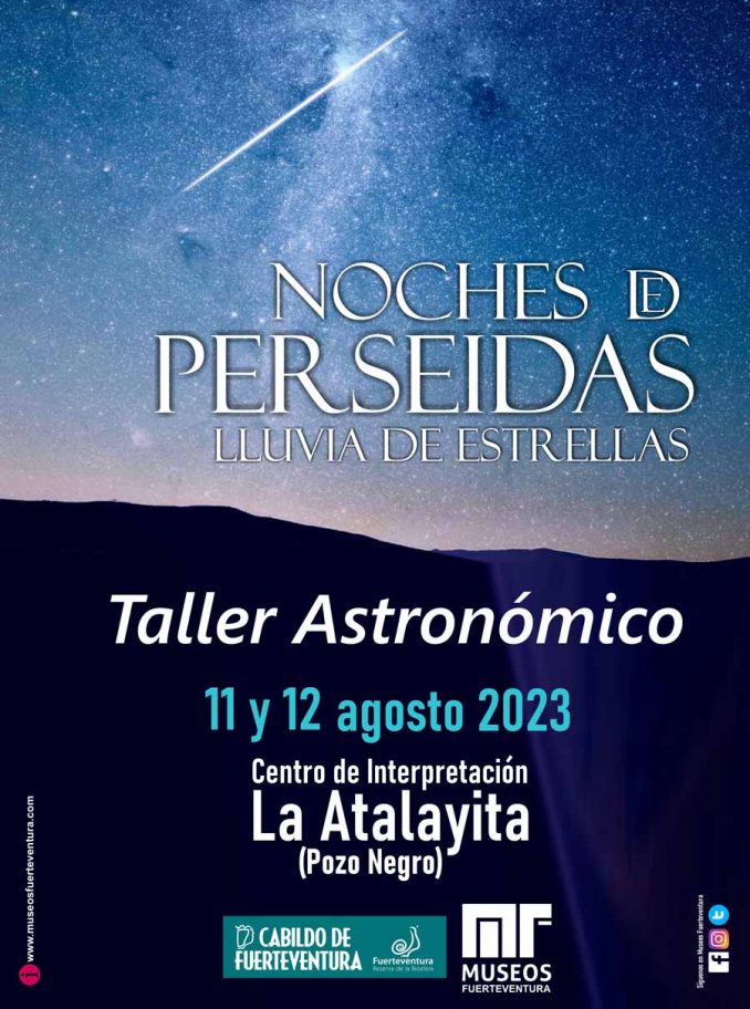 Perseiden 2023: Sternschnuppen auf Fuerteventura erleben 1 Preseiden Workshop 2023 cartel