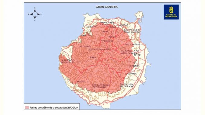 Waldbrand-Gefahr-Warnung-Gran-Canaria-400-Meter-Karte